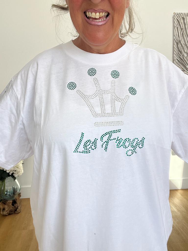 White leaping frog t-shirt