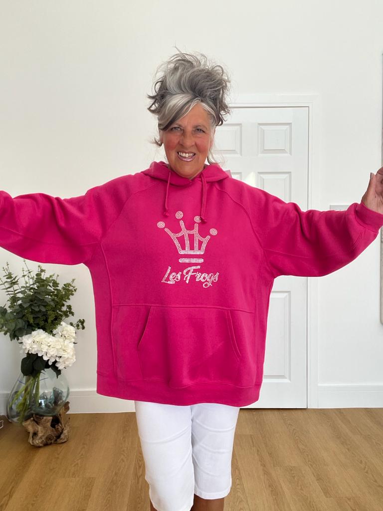 Pink crown hoodie