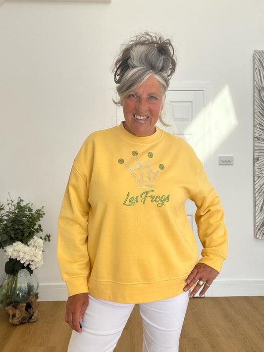 Yellow crown sweatshirt