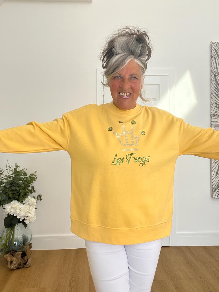 Yellow crown sweatshirt