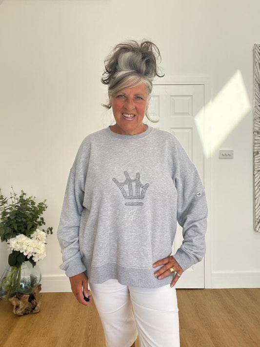 Grey crown sweatshirt