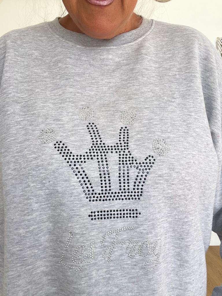 Grey crown sweatshirt