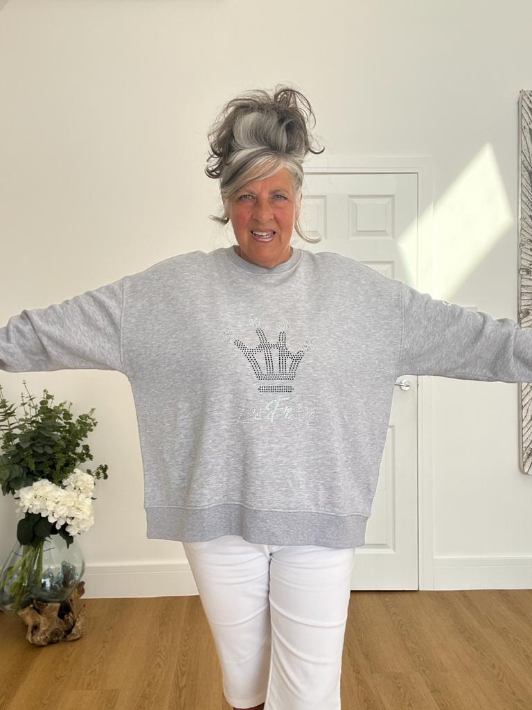 Grey crown sweatshirt