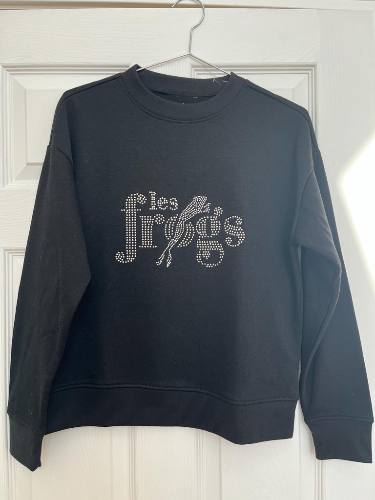 Black leaping frog sweatshirt