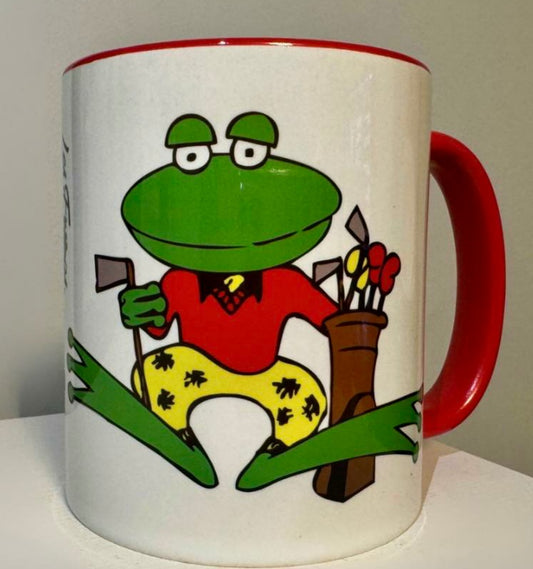 Golf frog mug