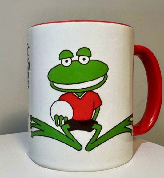 Football frog mug