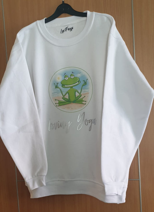 Yoga frog printed t-shirt